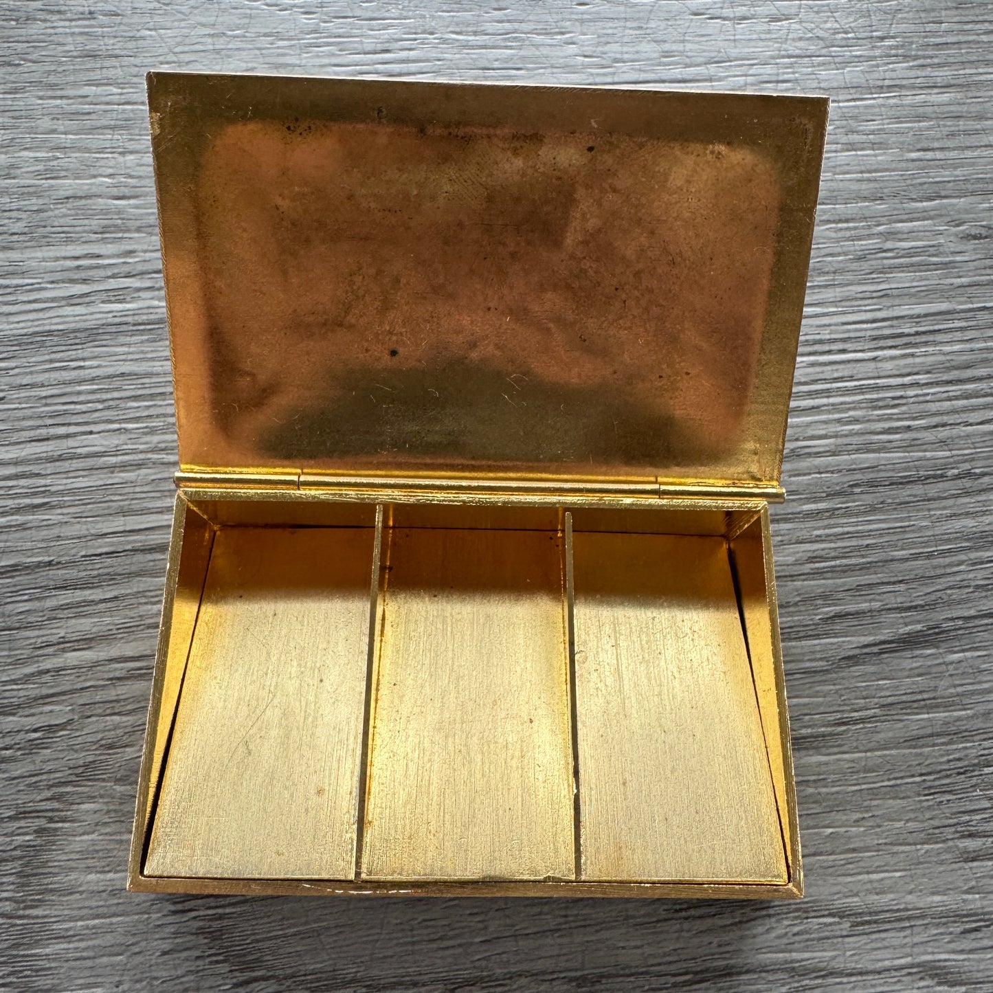 Boîte à timbres ancienne en bronze doré - style Napoléon III