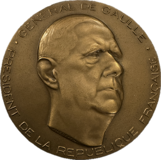 Médaille artistique en bronze « Général de Gaulle »
