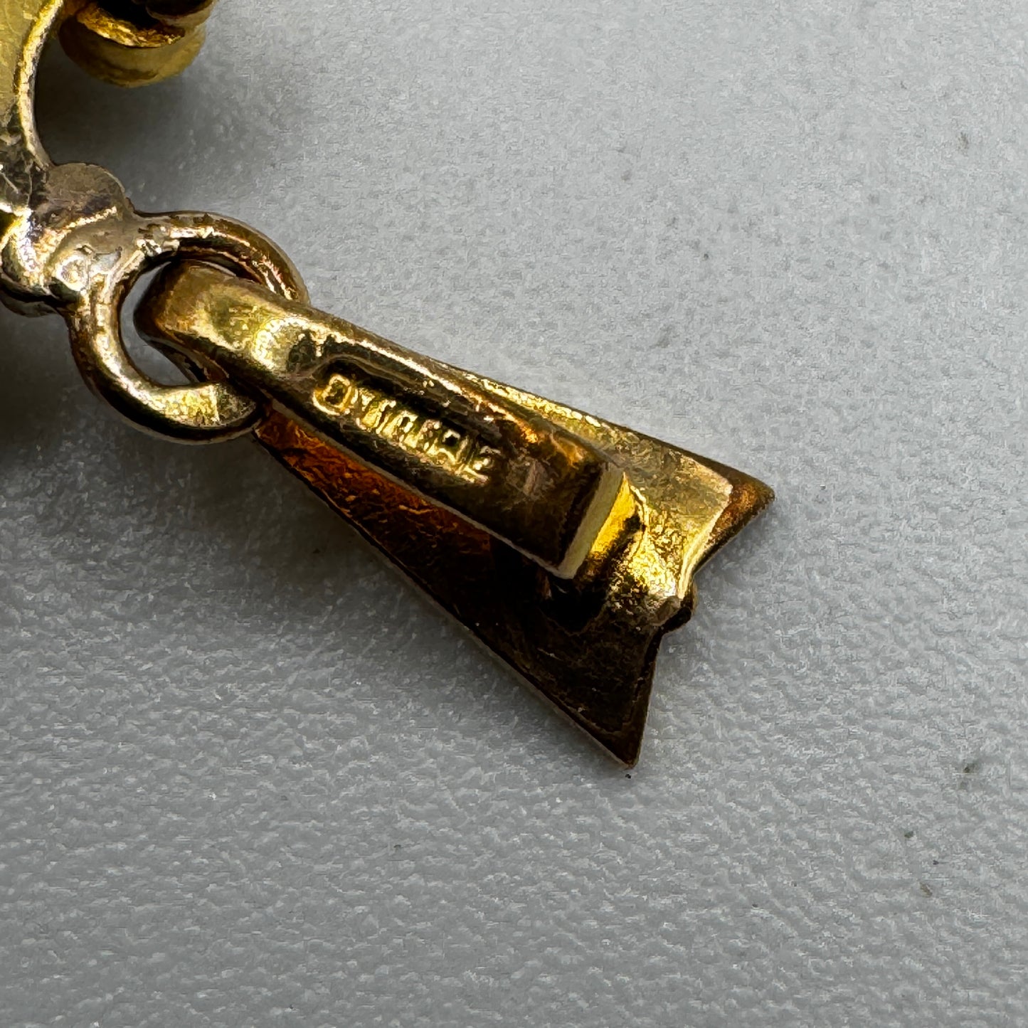 Pendentif ancien porte photo ou relique - plaqué or