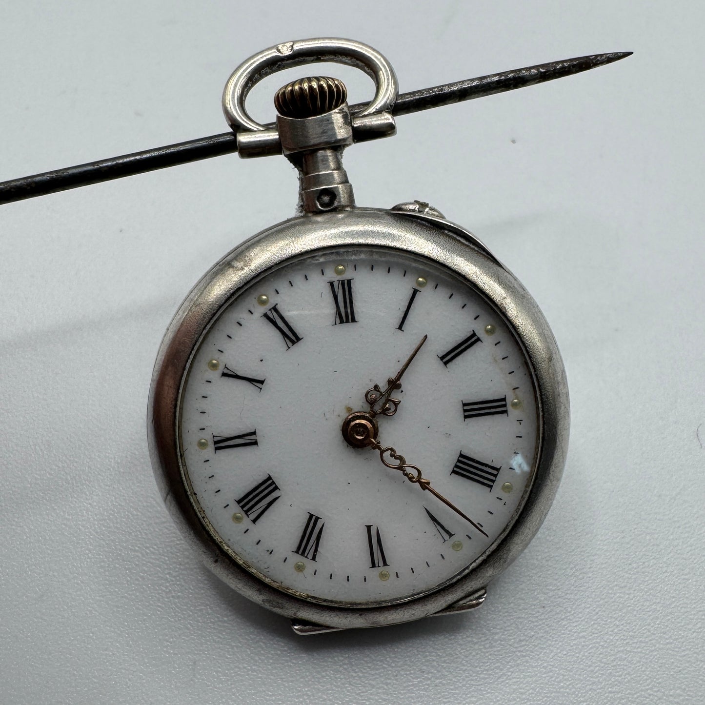 Montre de col à gousset Ancienne en argent
