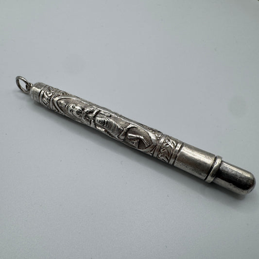 Porte crayon ancien Indonésie - argent massif