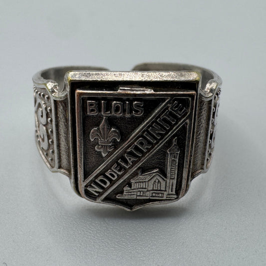 Bague ancienne « Notre Dame de la Trinité BLOIS » - métal argenté