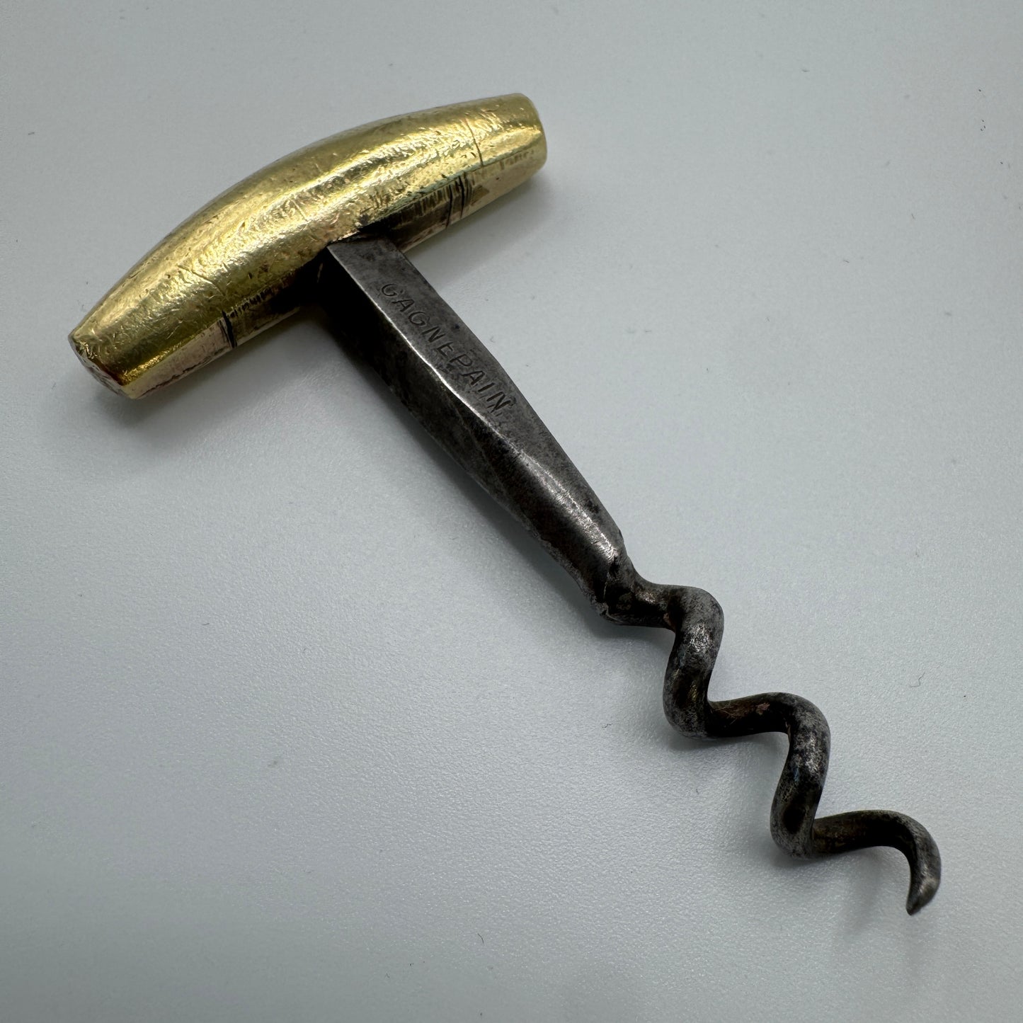 Tire bouchon ancien bronze et acier - signe Gagnepain