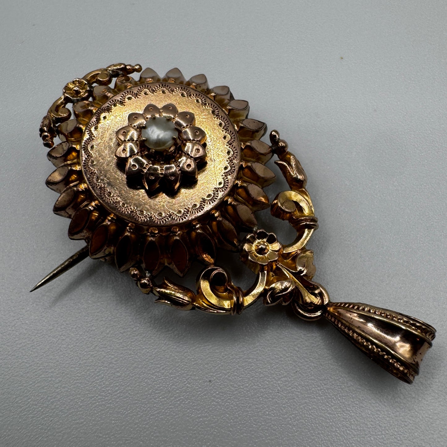 Broche ancienne vers 1900 - plaqué or