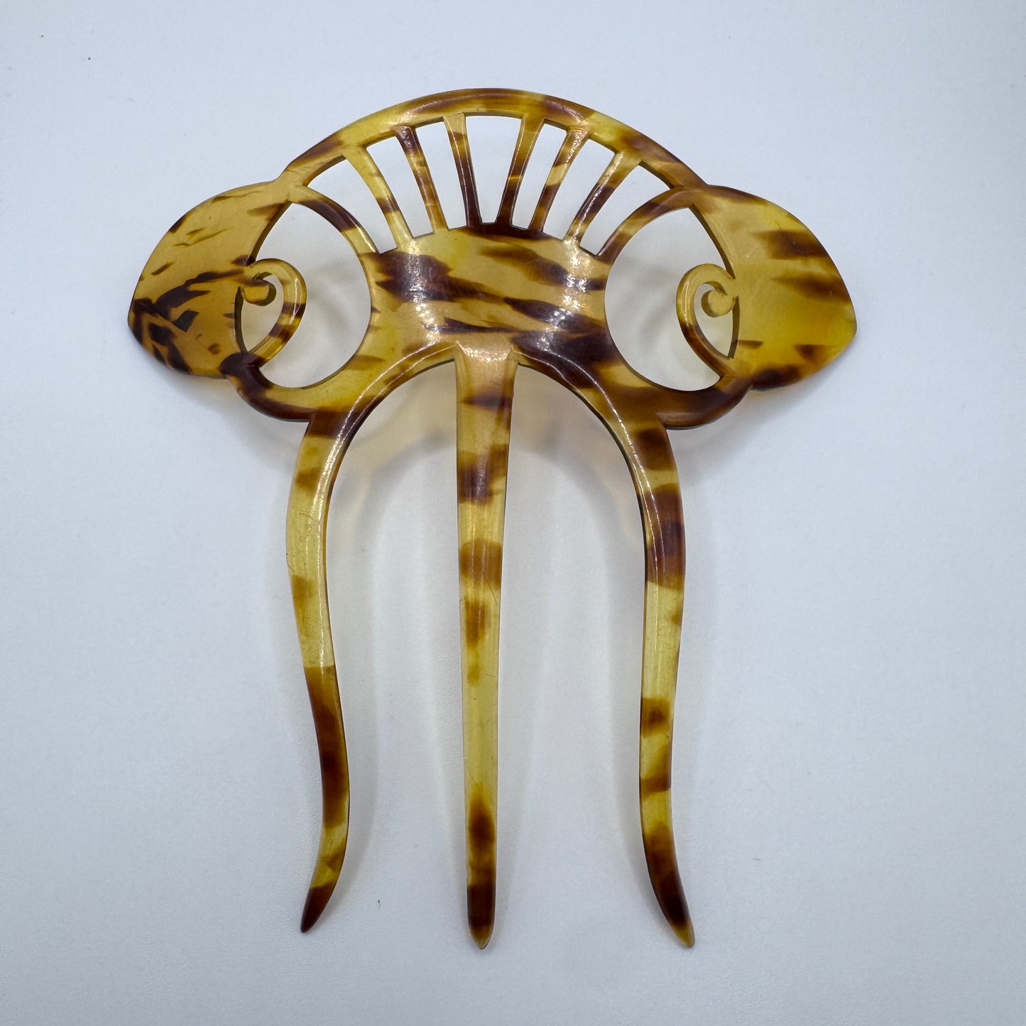 Peigne à cheveux art deco - celluloïd
