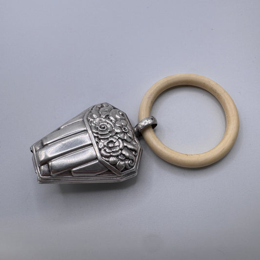 Superbe Hochet ancien en Argent - époque Art Déco