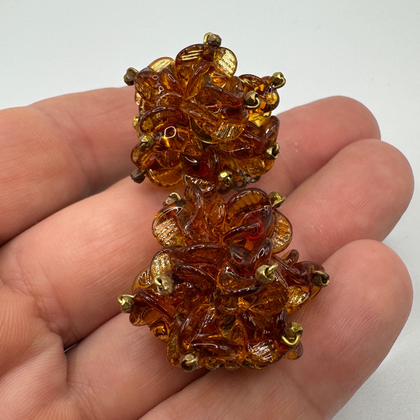 Clips d’oreilles Vintage - verre de Murano