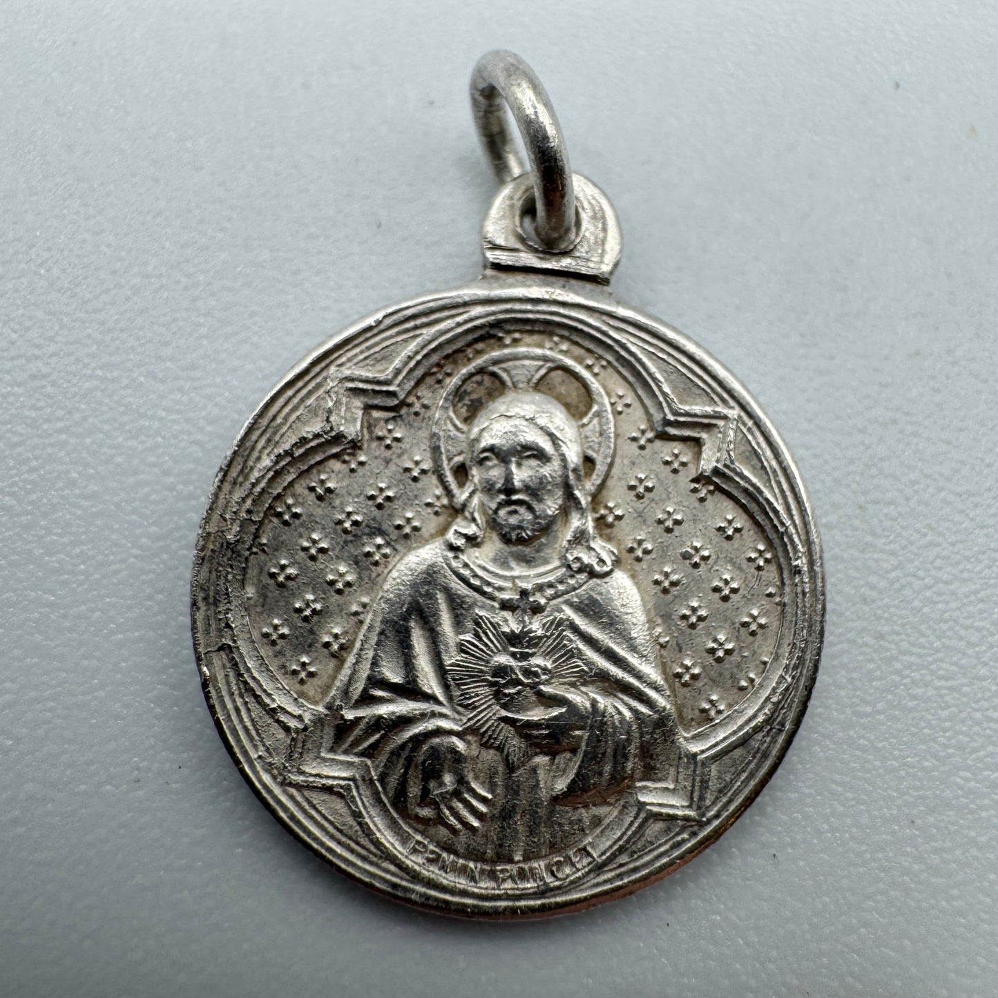 Médaille religieuse ancienne « Le sacré cœur régnera »