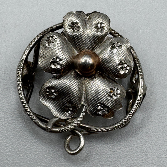 Passant de sautoir Art Nouveau - argent massif