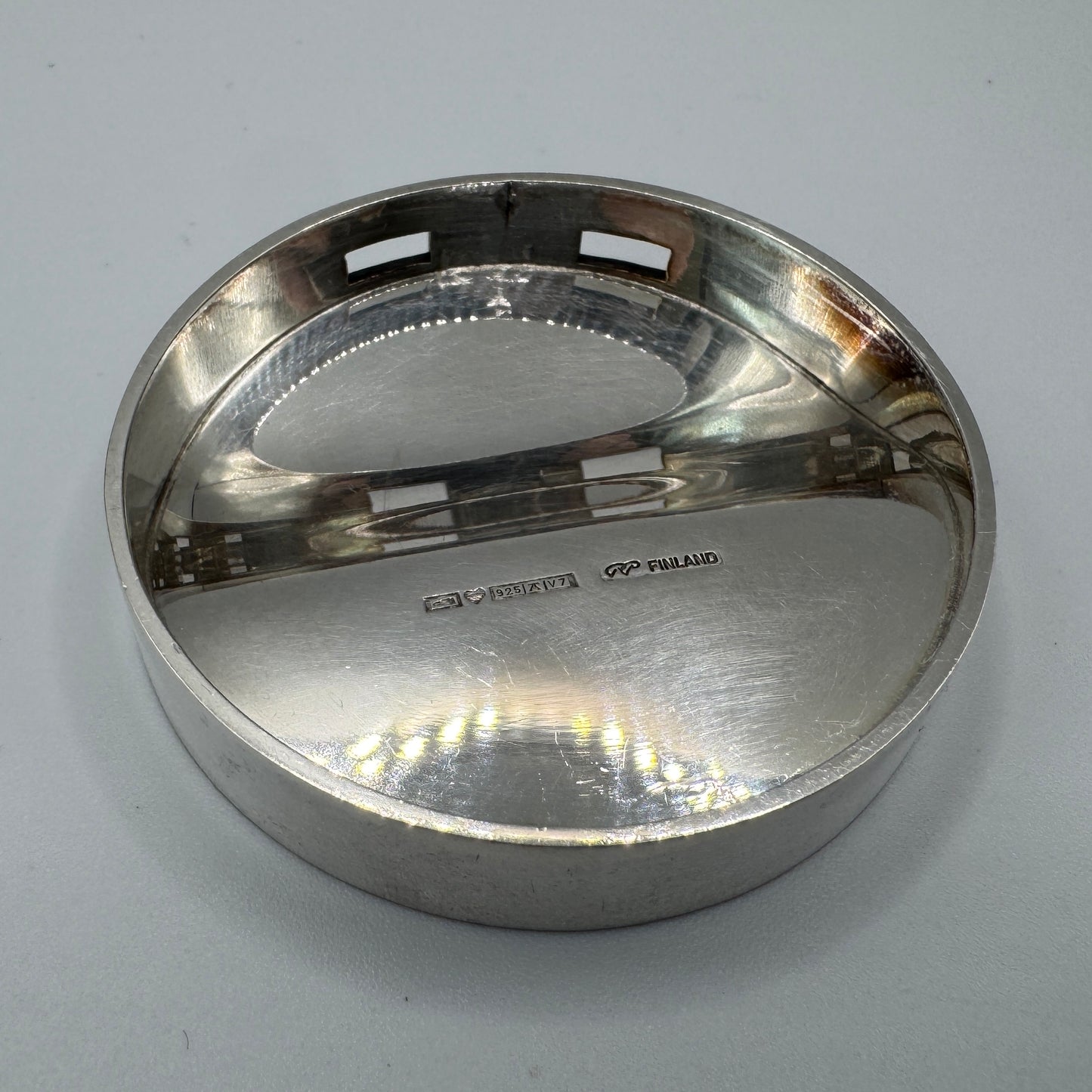Rare grand Pendentif design moderniste Finland 925 argent massif