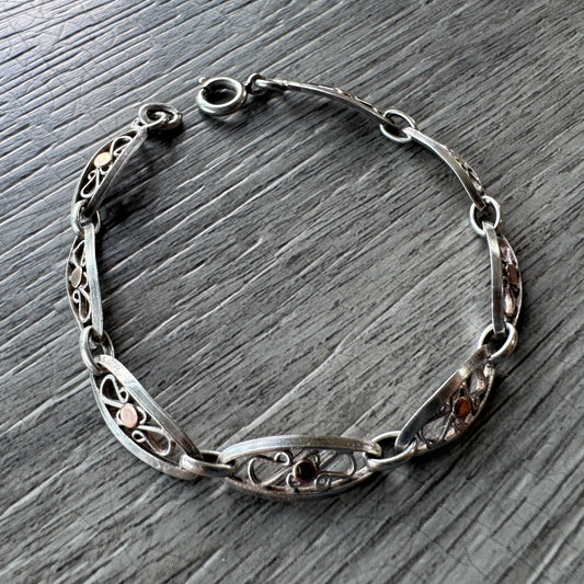 Bracelet ancien en argent vers 1900