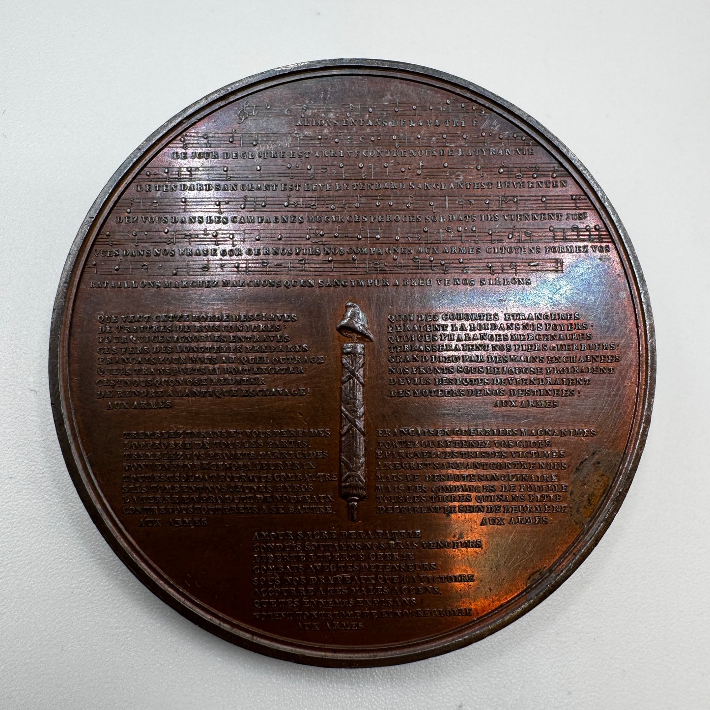 Médaille artistique 1833 en cuivre « Rouget de Lisle - La Marseillaise »