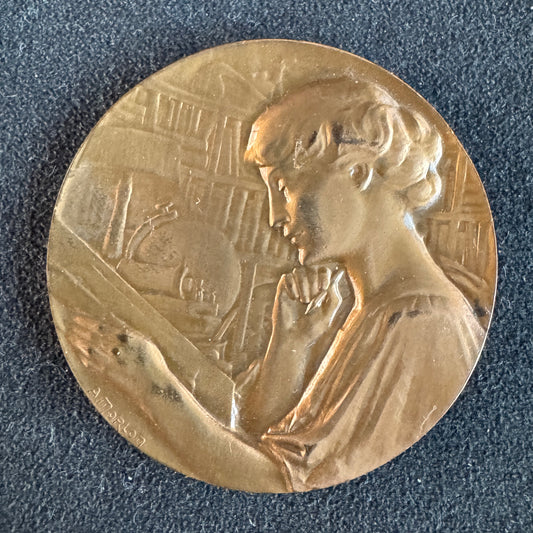 Médaille ancienne « L’éducation » par Morlon