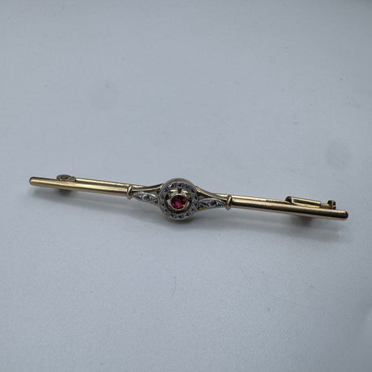 Broche ancienne - plaqué or FIX