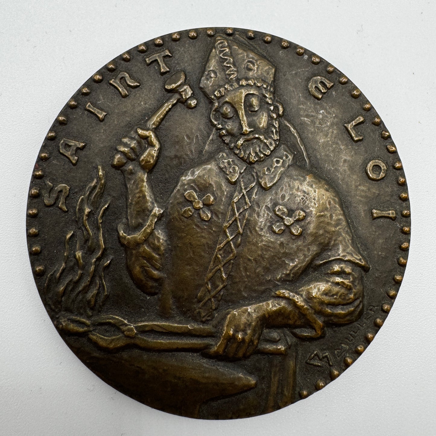 Médaille artistique en bronze « saint ELOI » - par Muller