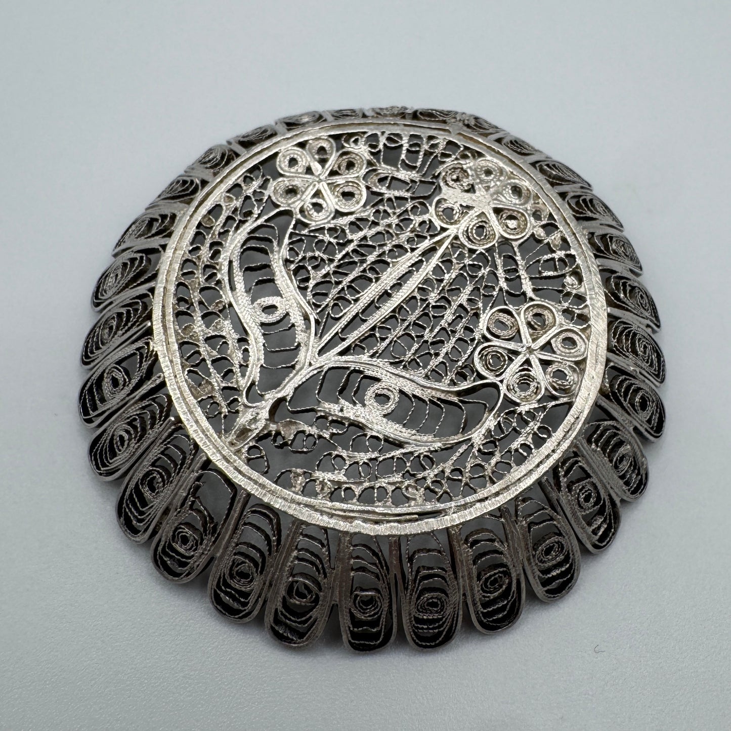 Petit vide poche Ancien en argent massif égyptien