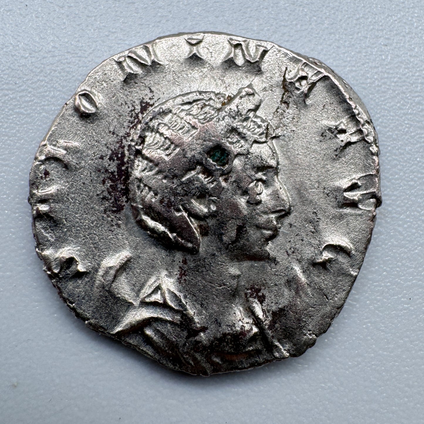 Monnaie  romaine ancienne antoninien billon - impératrice Salonine