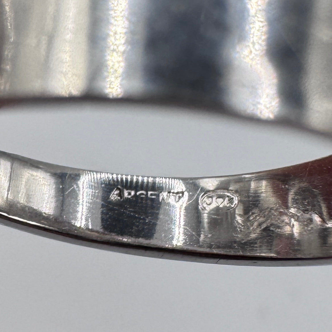 bague design en argent - neuf stock ancien bijoutier