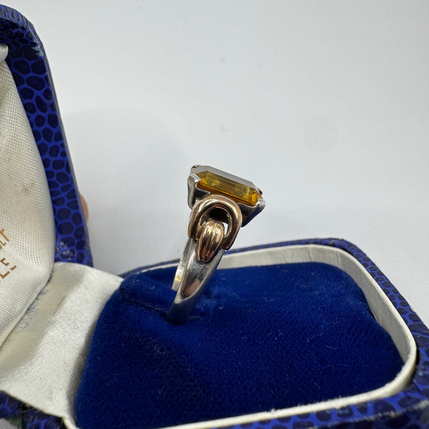 Superbe Bague ancienne années 30 - argent et vermeil