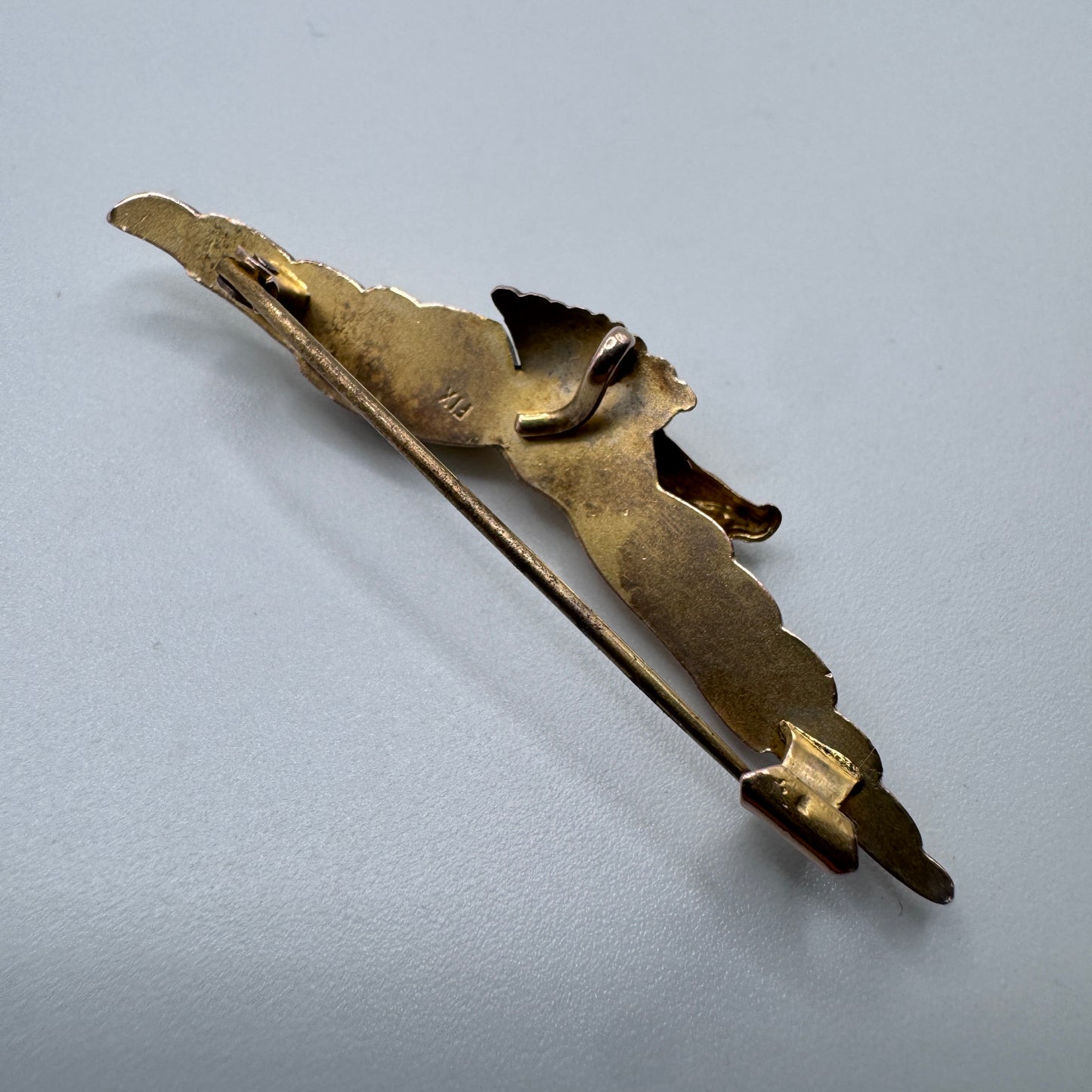 Broche ancienne « aigle » vers 1900 - plaqué or FIX
