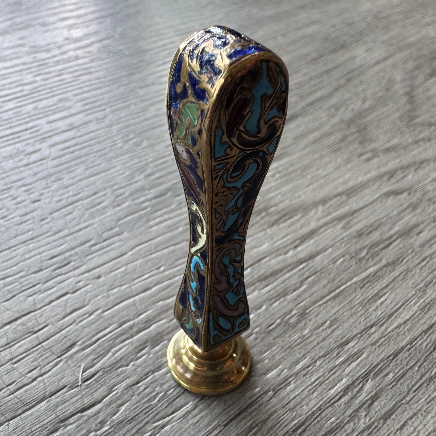 Cachet Sceau ancien Napoléon III - bronze emaillé