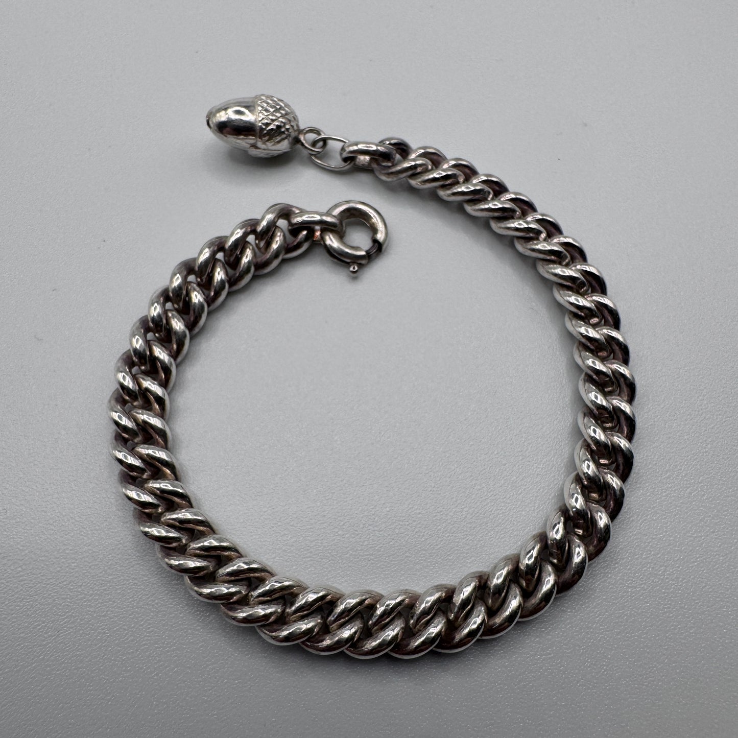 Bracelet ancien vers 1900 en argent massif
