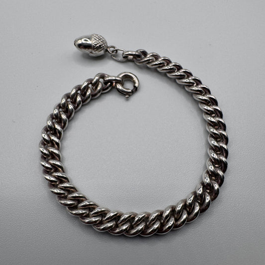 Bracelet ancien vers 1900 en argent massif