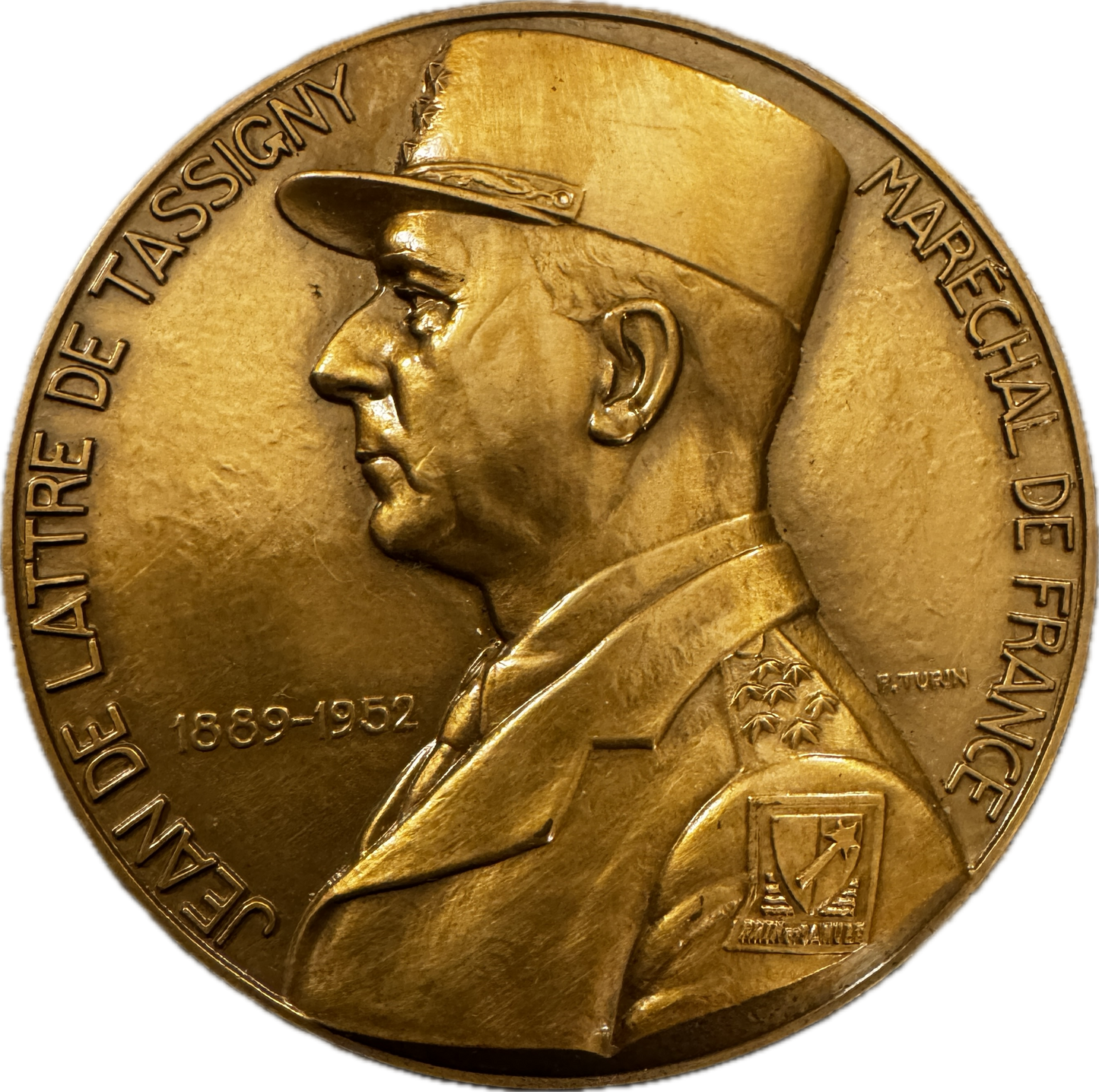 Médaille artistique en bronze « Jean De Lattre De Tassigny - Maréchal de France »