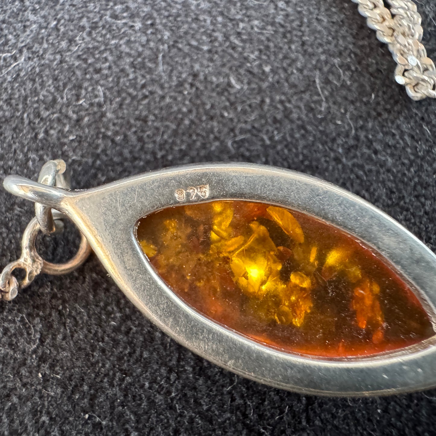 Collier en argent 925 et ambre