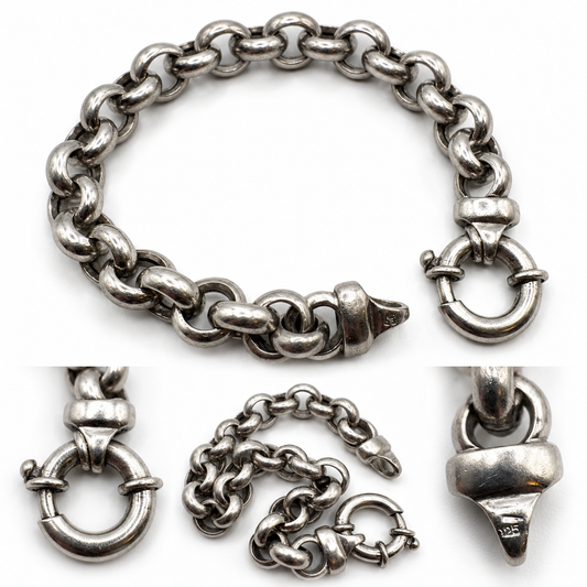 Bracelet vinage en argent massif