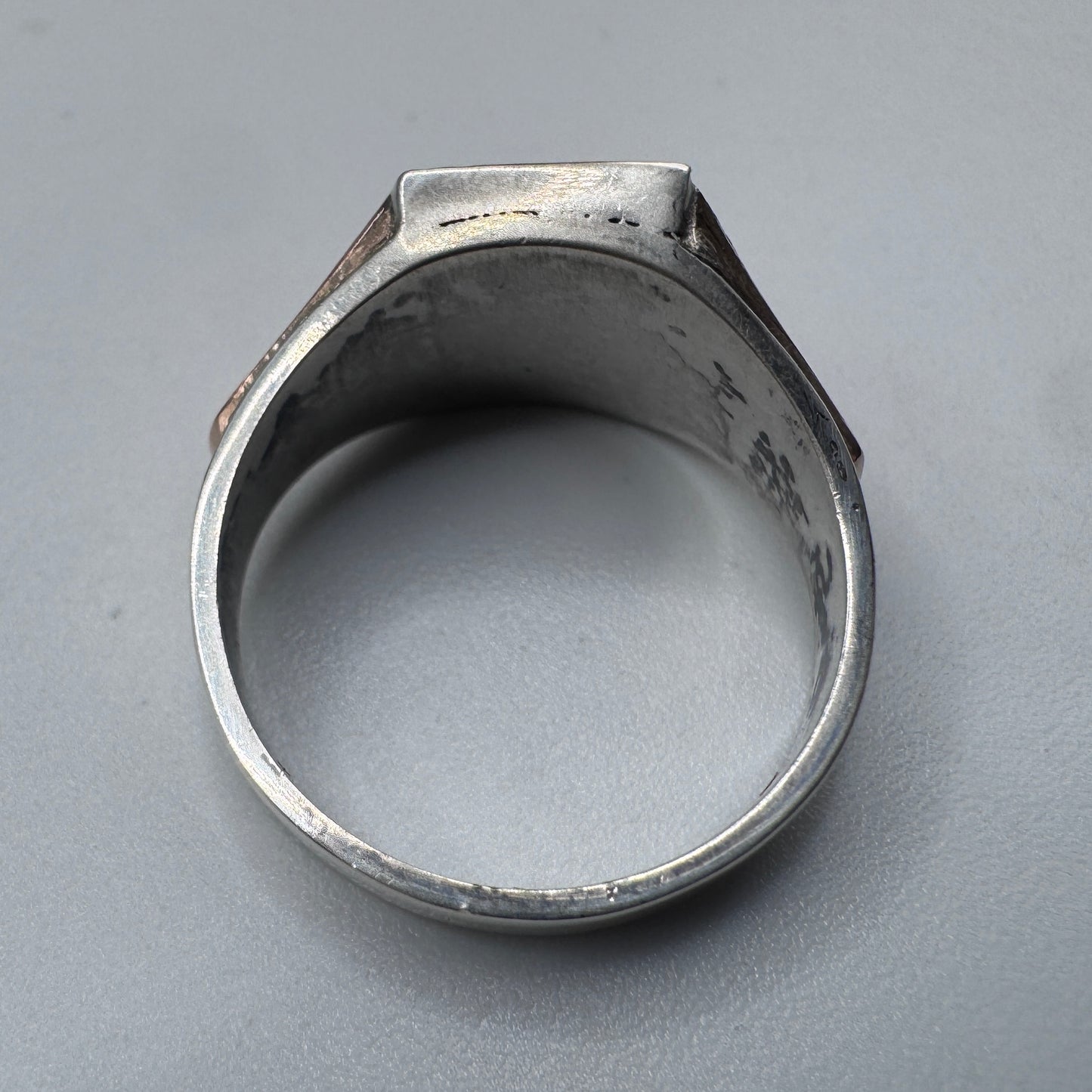 Superbe chevalière ancienne - argent et or