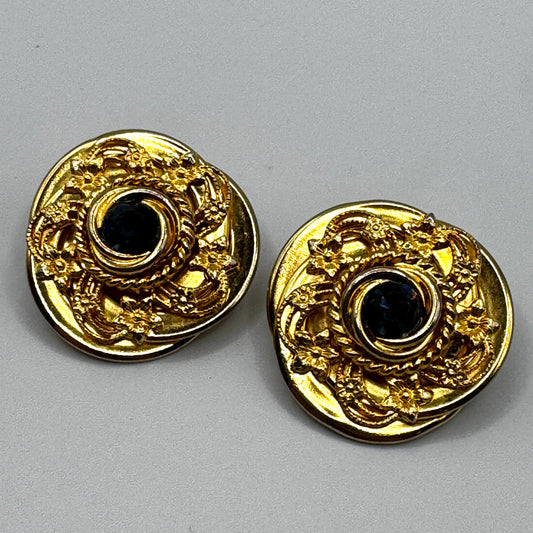 Clips d’oreilles Vintage créateur TARATATA - métal doré