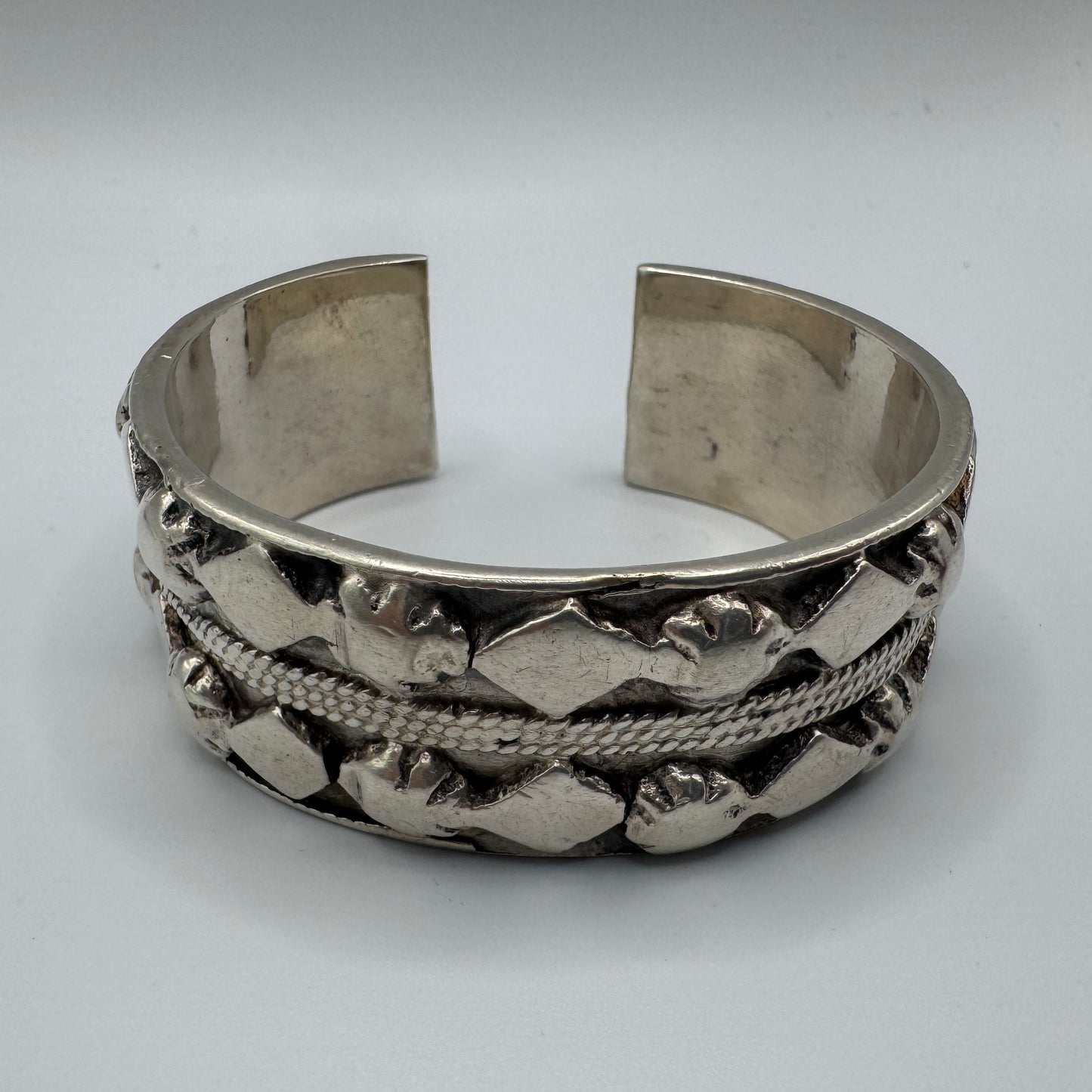 Gros Bracelet ancien en argent - ethnique