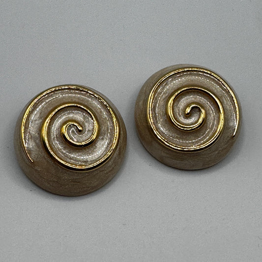 Clips d’oreilles Vintage créateur ORENA - métal doré