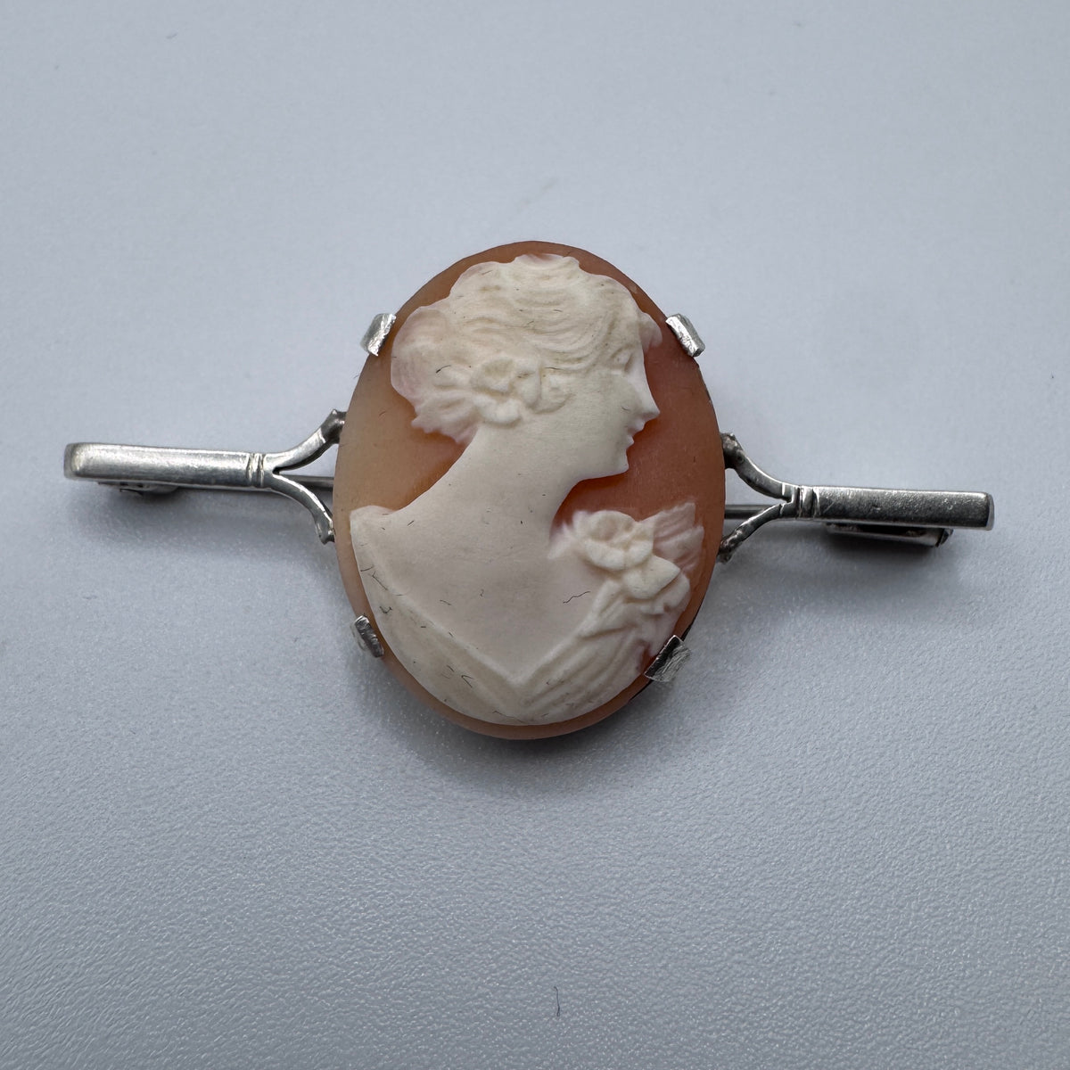 Broche ancienne camée - monture argent