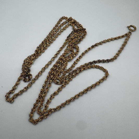 Superbe Sautoir ancien - Argent massif vermeil