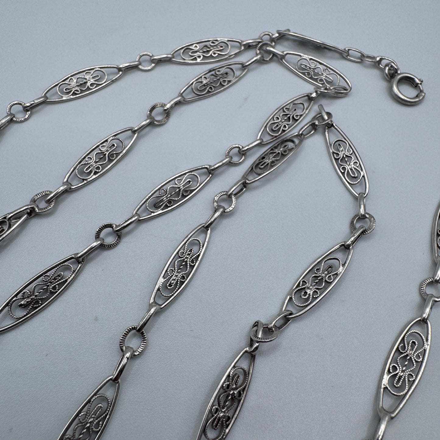 Superbe Sautoir ancien - Argent massif