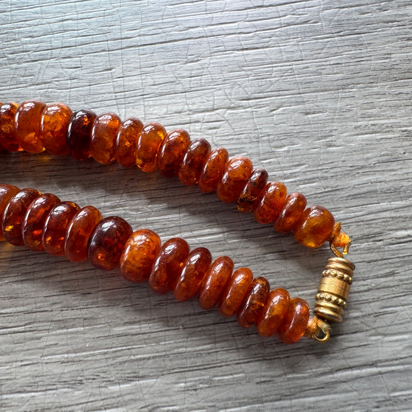 Grand Collier vintage en ambre