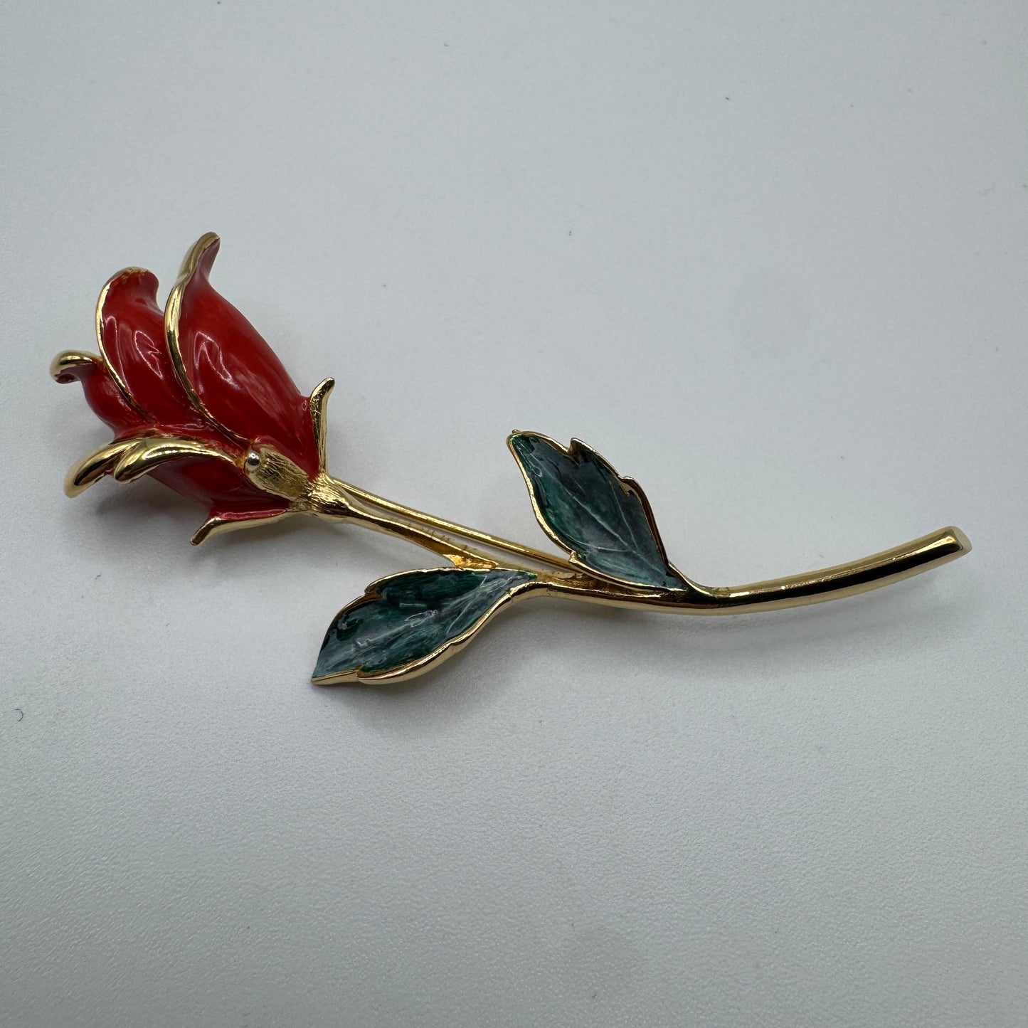 Broche créateur Vintage « rose » CARVEN - métal doré