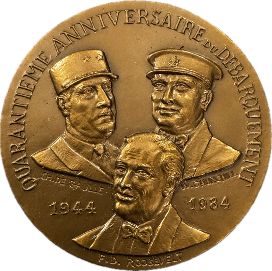 Médaille artistique en bronze « anniversaire du débarquement 6 juin 1944 »
