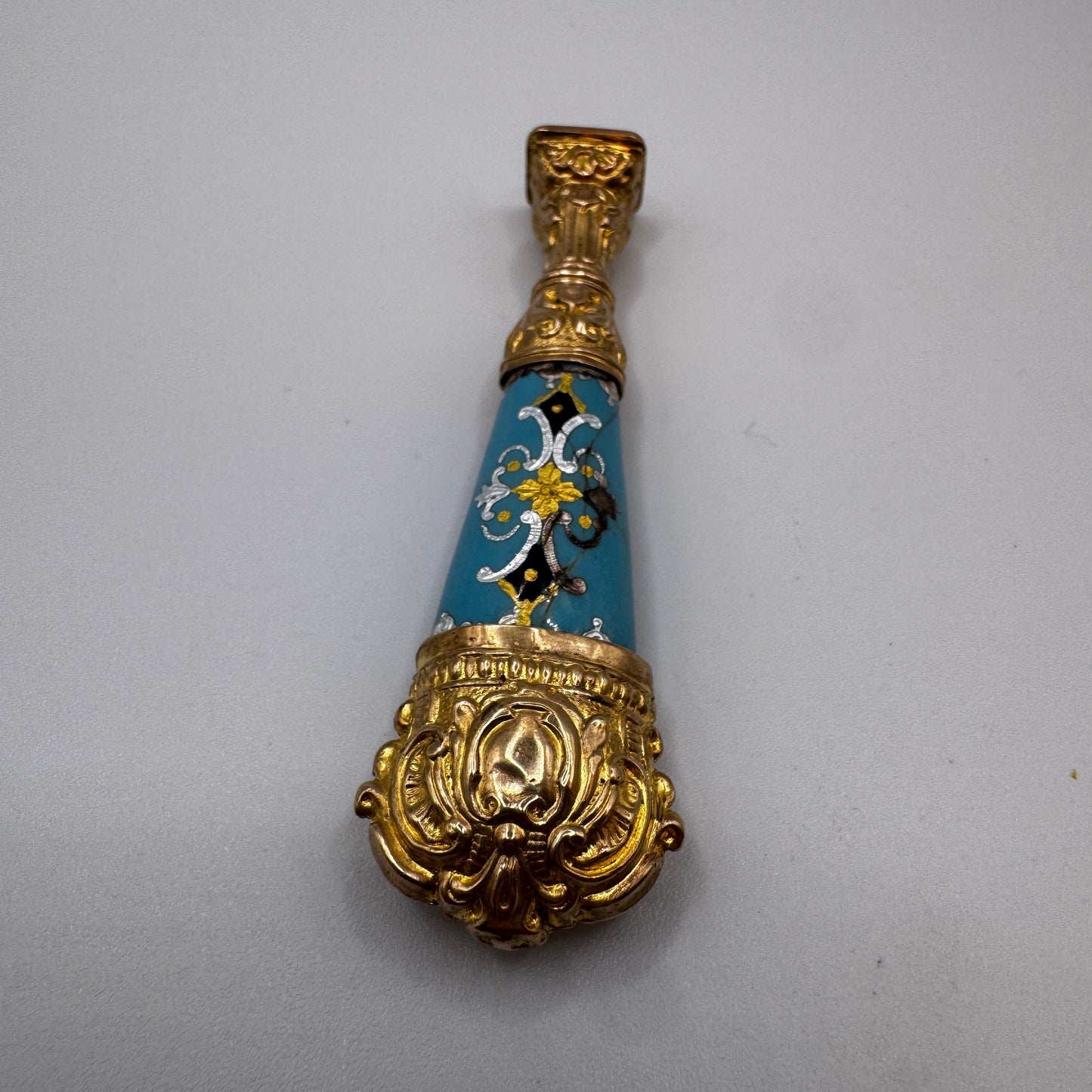 Superbe Cachet Sceau ancien vers 1850 - porcelaine émaillé