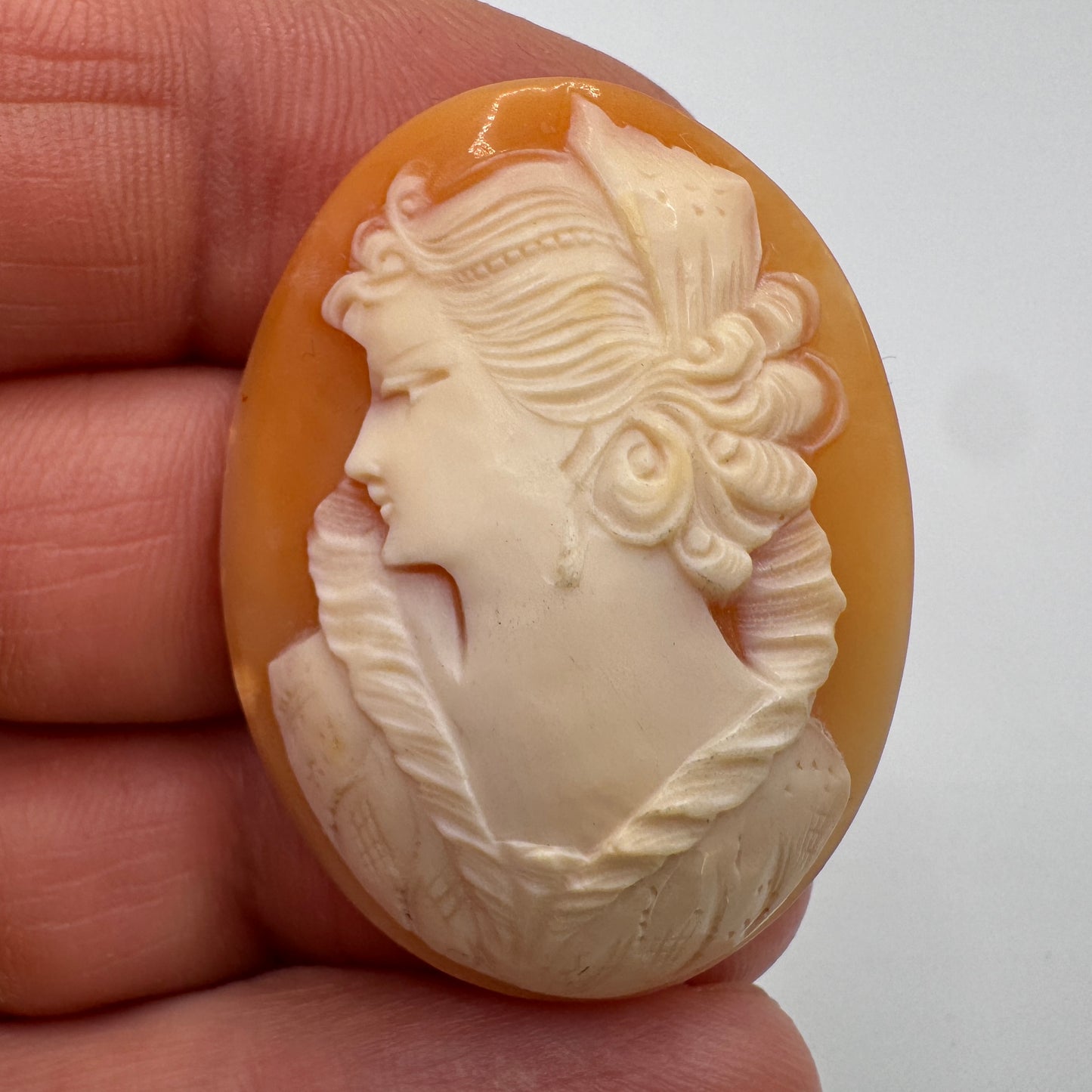 Joli Camée ancien - coquillage sculpté
