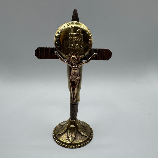 Artisanat de poilu 1914-1918 - « crucifix - souvenir de Reims »
