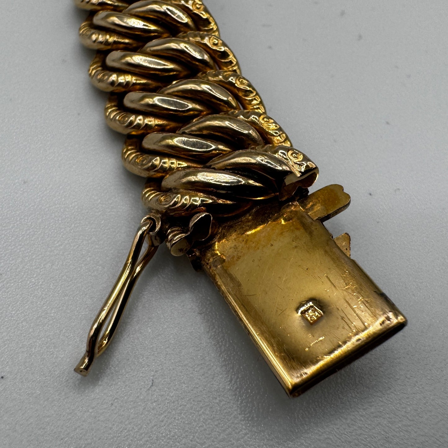 Bracelet ancien maille américaine - plaqué or