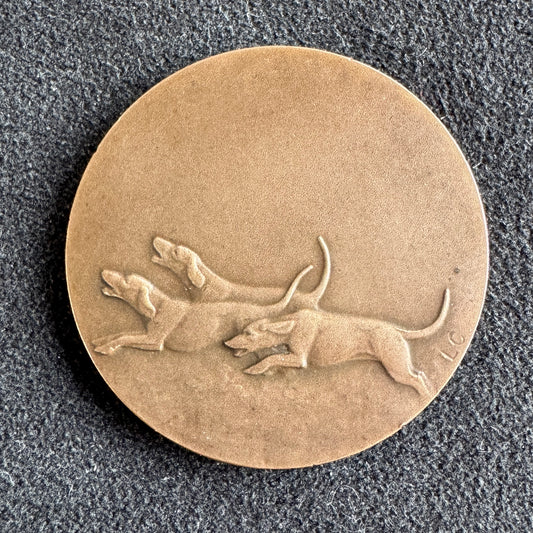 Medaille ancienne en bronze « Société canine du Poitou »