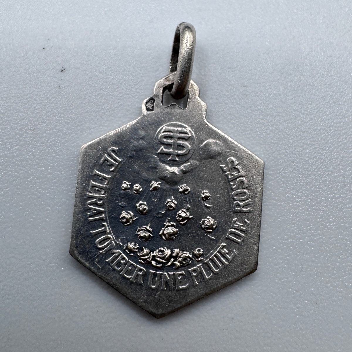 Medaille religieuse ancienne « Sainte Thérèse » - argent