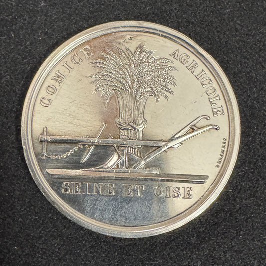 Médaille agricole ancienne - Comice de la Seine-et-oise, 1852