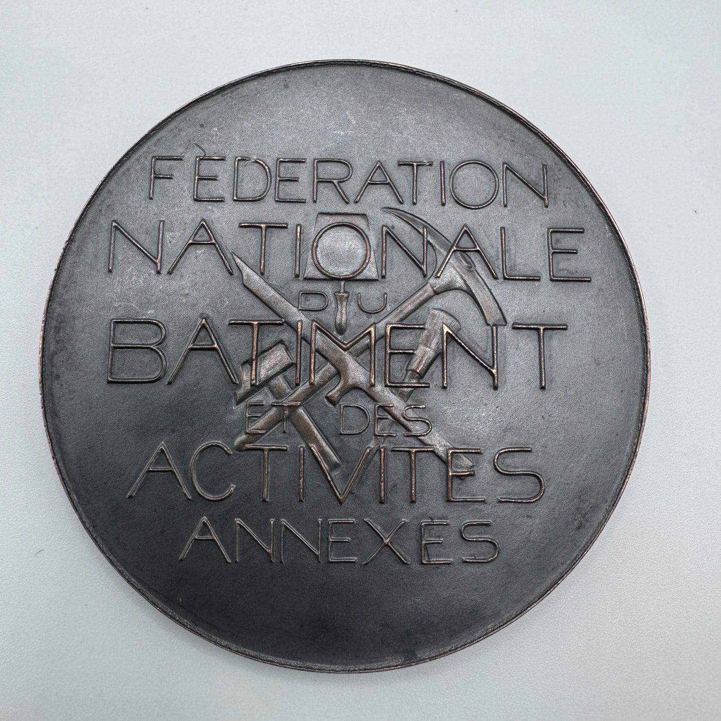 Médaille artistique ancienne en bronze « fédération nationale du Bâtiment »