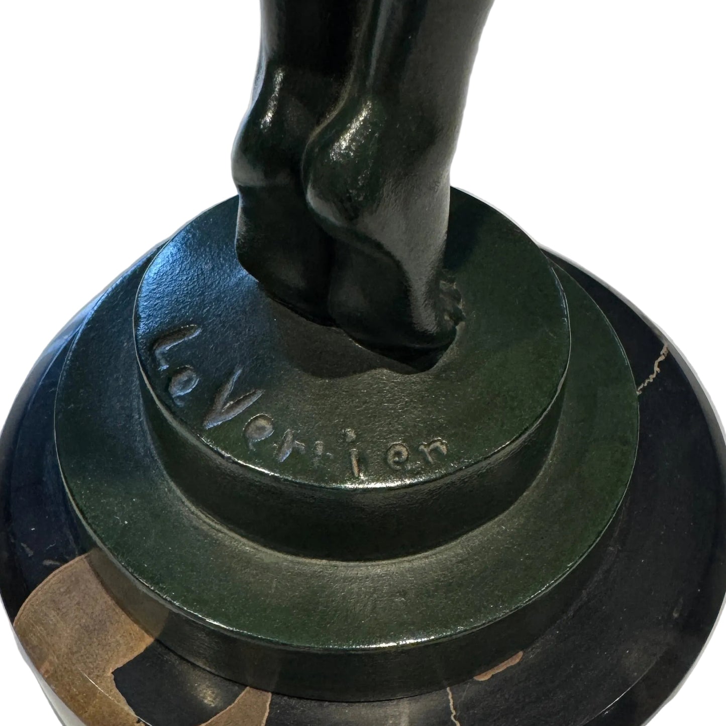 MAX LE VERRIER sculpture en fonte d'art modèle « Lueur » Art Déco 1930