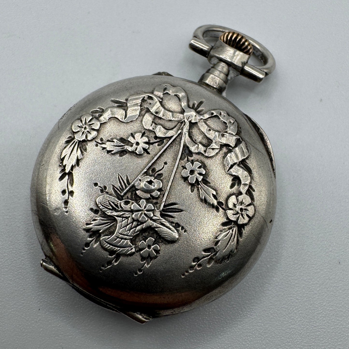 Montre de col à gousset Ancienne en argent